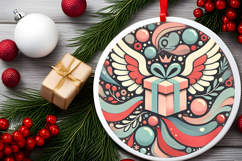 Round Christmass Ornament PNG Product Image 2
