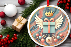 Round Christmass Ornament PNG Product Image 2