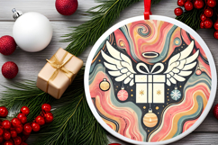 Round Christmass Ornament PNG Product Image 2