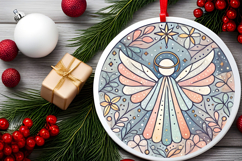 Round Christmass Ornament PNG Product Image 2