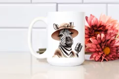 Washed Zebra Funny Cute Vintage Portrait | Sublimation Product Image 2