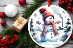 Round Christmas Ornament Sublimation|Clipart Product Image 1