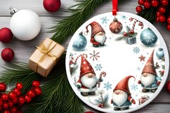 Winter Gnomes Round Ornament PNG Product Image 2