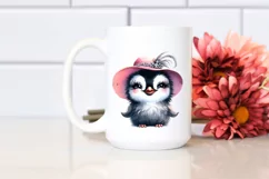 Funny Cute Penguin Rock Sign Clipart Product Image 2