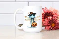 Funny Dragonfly Halloween | Watercolor Clipart Product Image 2
