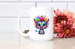 Crazy Baby Zebra with Big Eyes | Sublimation | Clipart Product Image 2