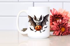Funny Watercolor Halloween Bat Clipart Product Image 2