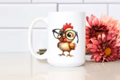 Baby Rooster Watercolor Clipart Product Image 2