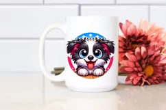 Enthusiastic Funny Border Collie Cartoon | Clipart Product Image 2