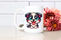 Enthusiastic Funny Border Collie Cartoon | Clipart Product Image 2