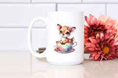 Colorful Deer in Tea Cup Clipart Product Image 2