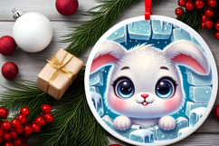 Round Christmass Ornament PNG Product Image 2