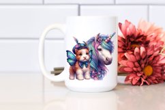 Colorful Pastel Baby Unicorn Scottish Highland PNG Product Image 2