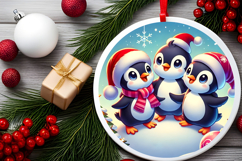 Round Christmass Ornament PNG Product Image 2