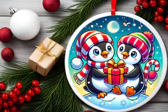 Round Christmass Ornament PNG Product Image 2