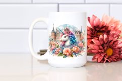 Colorful Baby Unicorn with Elizabethan Court PNG Product Image 2