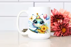 Cute Baby Dragonfly with Party Hat PNG Product Image 2