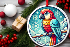 Round Christmass Ornament PNG Product Image 2