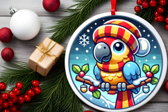 Round Christmass Ornament PNG Product Image 2