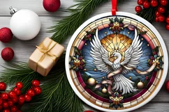 Round Christmas Ornament Sublimation|Clipart Product Image 1