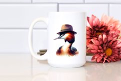 Vibrant Watercolor Grebe Hat | Sublimation | Clipart Product Image 2