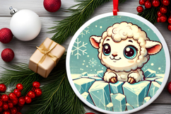 Round Christmass Ornament PNG Product Image 2