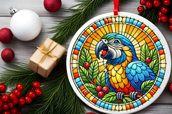 Round Christmass Ornament PNG Product Image 2