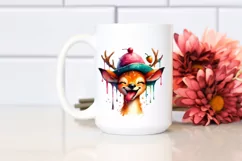 Vibrant Funny Deer Portrait | Sublimation Clipart Product Image 2