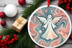 Round Christmas Ornament Sublimation|Clipart Product Image 2