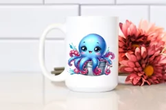 Colorful Octopus in Bucket Clipart Product Image 2