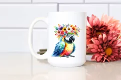 Cute Macaw Vibrant Colors Sitting | Clipart Product Image 2