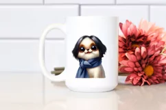 Funny Japanese Chin Flowers Clipart Product Image 2