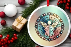 Round Christmas Ornament Sublimation|Clipart Product Image 1