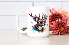 Colorful Quirky Deer Sunglasses | Clipart Product Image 2
