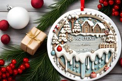 Round Christmas Ornament Sublimation|Clipart Product Image 1
