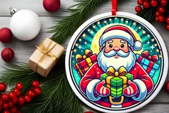 Round Christmas Ornament Sublimation|Clipart Product Image 2