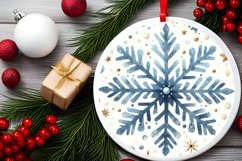 Round Christmas Ornament Sublimation|Clipart Product Image 2