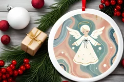 Round Christmas Ornament Sublimation|Clipart Product Image 1