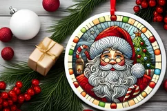 Round Christmas Ornament Sublimation|Clipart Product Image 1