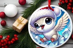 Round Christmas Ornament Sublimation|Clipart Product Image 1