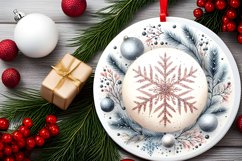 Round Christmas Ornament Sublimation|Clipart Product Image 2