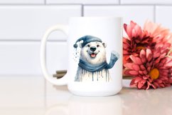Funny Polar Bear Portrait Tongue Out | Clipart Product Image 2