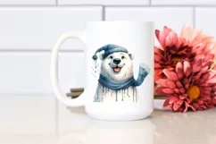 Funny Polar Bear Portrait Tongue Out | Clipart Product Image 2