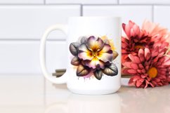 Abstract Shiny Watercolor Splash Primrose Clipart Product Image 2