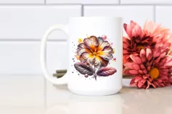 Shiny Detailed Primrose Watercolor | Clipart Product Image 2