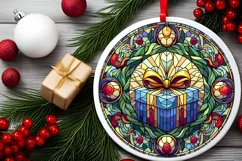 Round Christmas Ornament Sublimation|Clipart Product Image 2