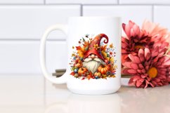 Vibrant Autumn Gnome Watercolor PNG Product Image 2