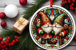 Round Christmass Ornament PNG Product Image 2