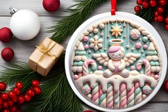 Round Christmas Ornament Sublimation|Clipart Product Image 1