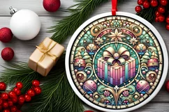 Round Christmas Ornament Sublimation|Clipart Product Image 1